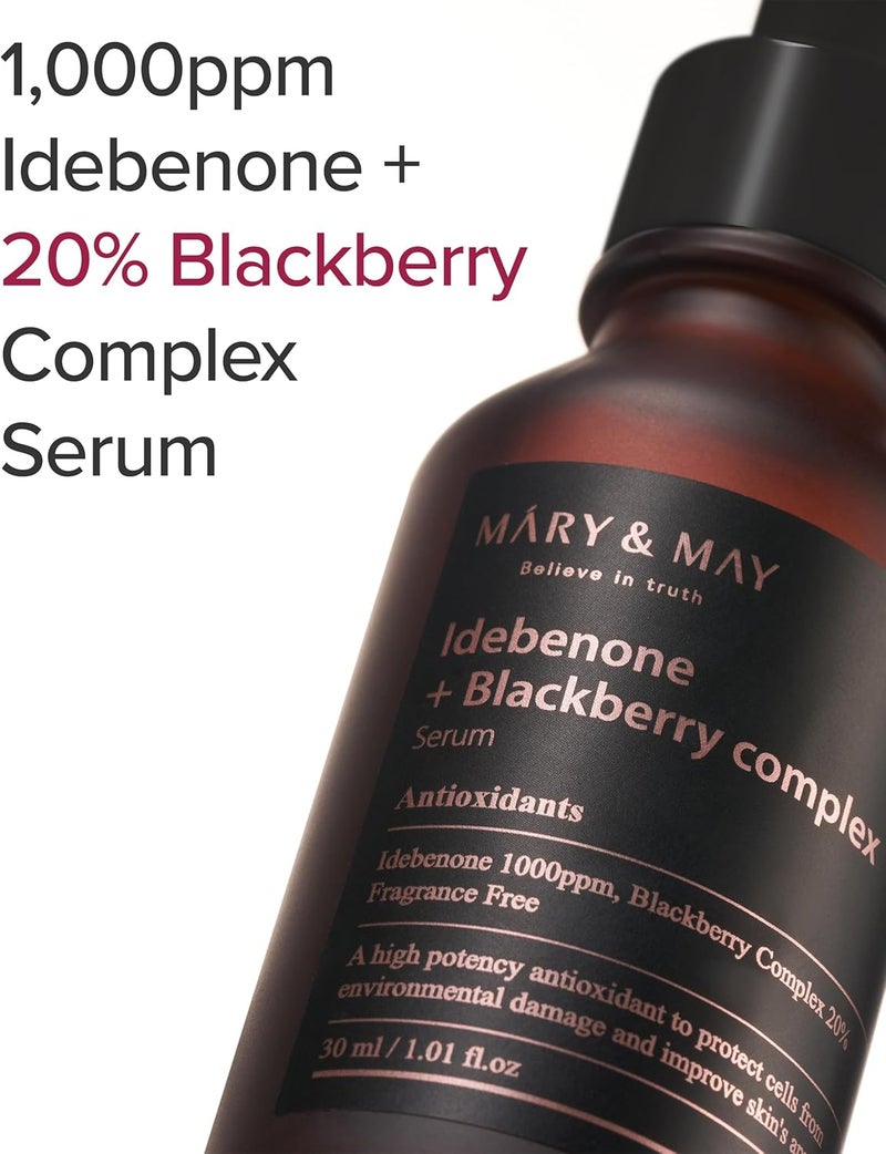 MARY & MAY Idebenone + Blackberry Complex Serum - Anti Aging & Antioxidant Protection - 30ml - Image 2